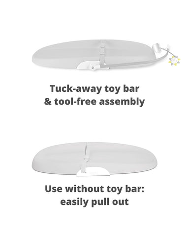 Skip Hop Baby Changing Pad Nursery Style Wipe-Clean Contoured with Cushioned Foam, Non-Skid Base, Built-in Safety Belt & Tuck-Away Toy Bar Fits Standard Changing Tables, Grey