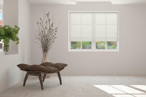 BlindsAvenue Cordless Cellular Shade, White Dove, 28.5" W x 48" H
