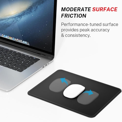 MROCO Essential Office & Gaming Mouse Pad, 30% Larger, 8.5” x 11” in, Black