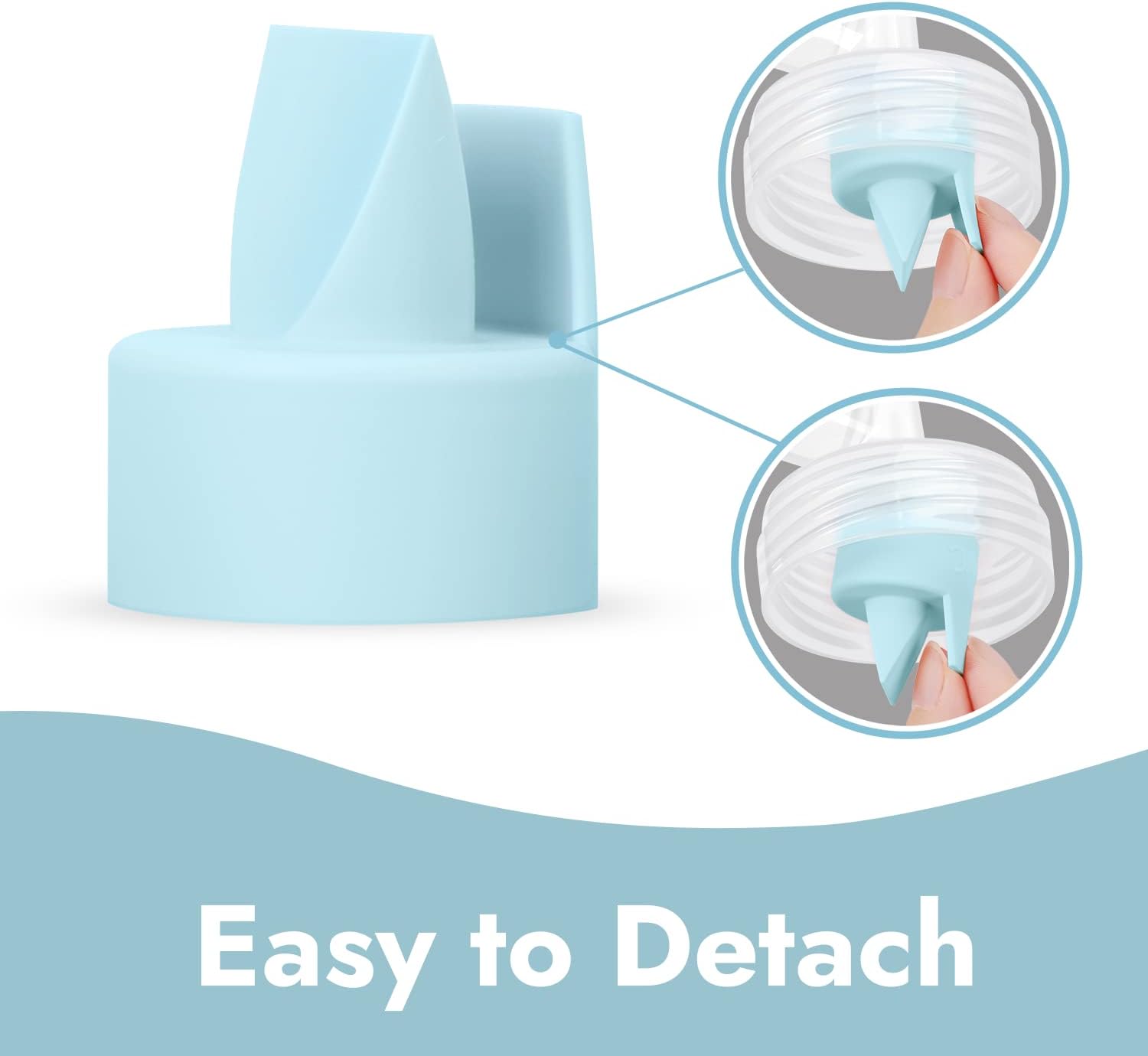 [8-Count] Papablic Duckbill Valves and Silicone Membrane Compatible with Spectra S1, S2 and 9 Plus Breastpumps, Not Original Spectra Pump Parts, BPA/DEHP Free, Blue