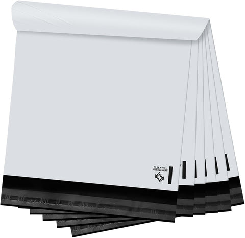 KKBESTPACK White Poly Mailers 9x12 in, Mailing Envelopes, 100 Pcs