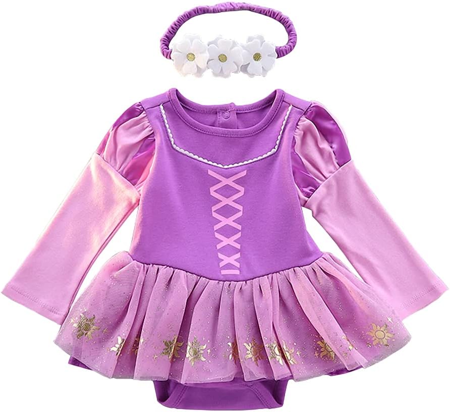 Dressy Daisy Baby Toddler Girls Princess Costume Romper with Headband
