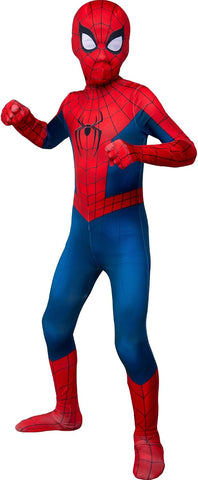 MARVEL Spider-Man Brand New Day Official Youth Zentai Halloween Costume-Deluxe Two-Way Stretch Spandex with Zippers Openings