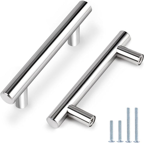 Probrico (15 Pack) Cabinet Handles 3 Inch Polished Chrome Cabinet Pulls 5 Inch Length Drawer Pulls Stainless Steel Kitchen Cabinet Hardware Chrome Modern Drawer Pulls