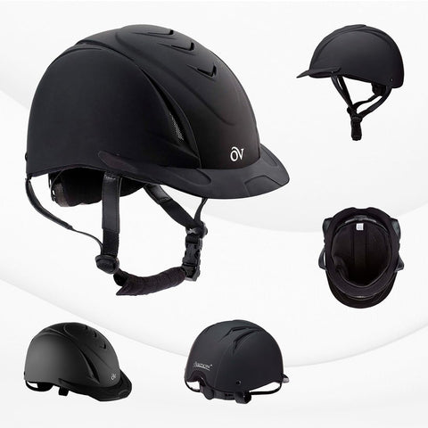 OVATION Adult Deluxe Schooler Riding Helmet - Lightweight Breathable Adjustable Equestrian Safety Helmet w/Removable Liner