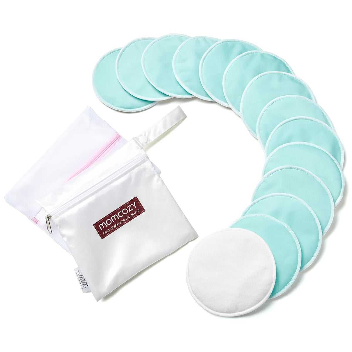 Momcozy Reusable Breast Pads, Breastfeeding Essentials, Thick 14PCS