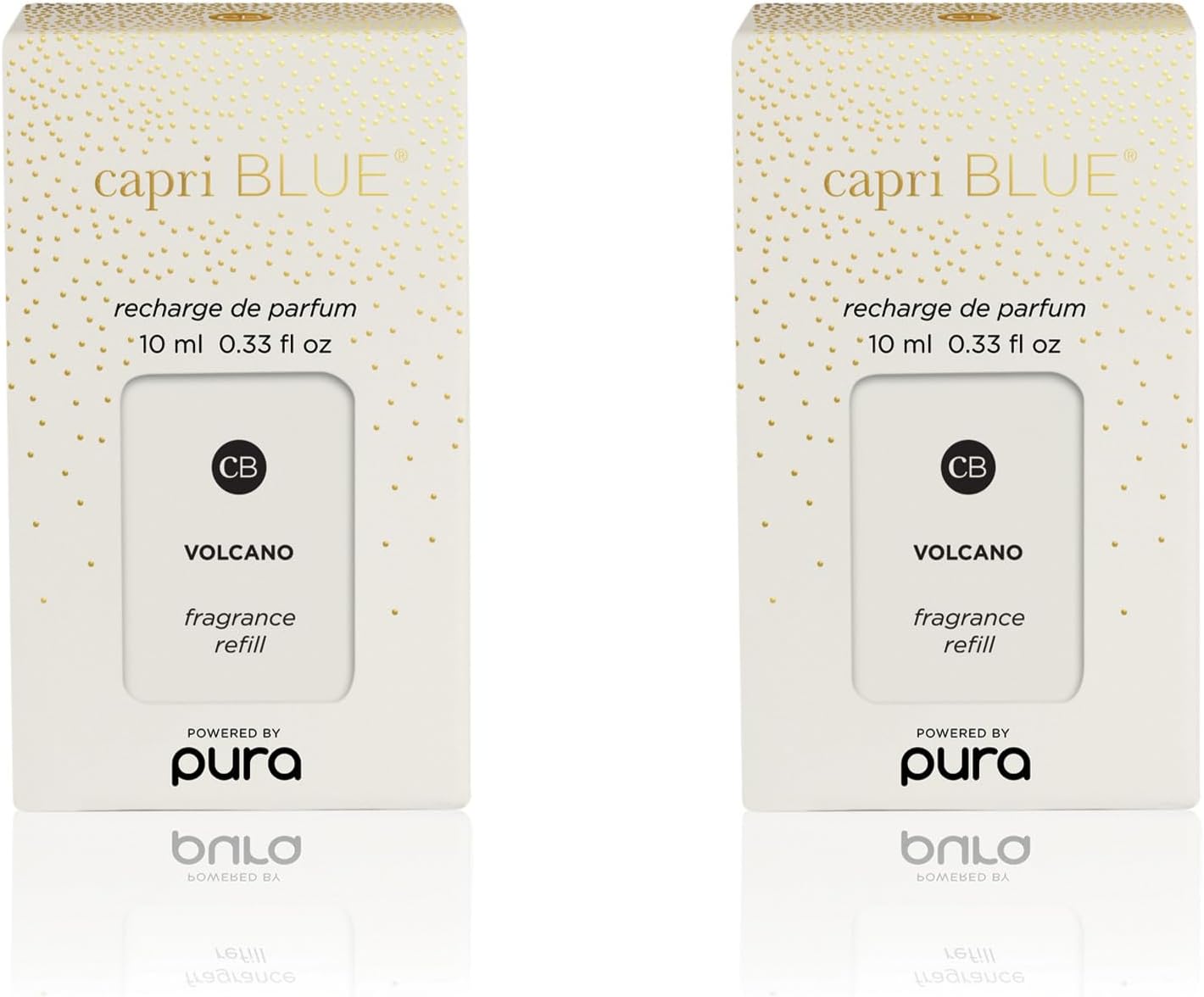 Capri Blue Pura Smart Home Plug-in Diffuser Refills – Includes 2 Capri Blue Pura Refills for Plug in Diffusers for Home - Long Lasting Luxury Scents - Holiday Volcano (Pack of 2)