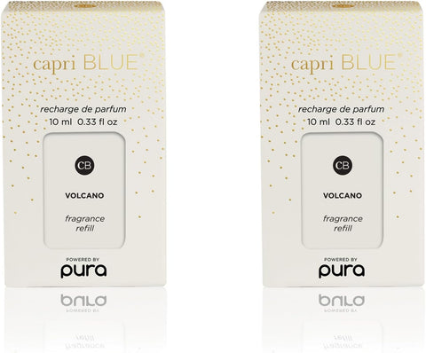 Capri Blue Pura Smart Home Plug-in Diffuser Refills – Includes 2 Capri Blue Pura Refills for Plug in Diffusers for Home - Long Lasting Luxury Scents - Holiday Volcano (Pack of 2)