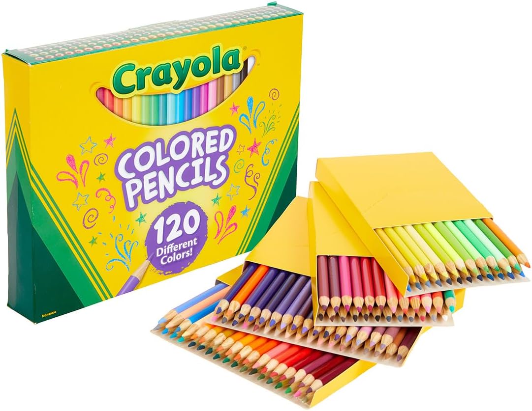 Crayola Colored Pencils Set for Kids (120ct), Cute School Supplies