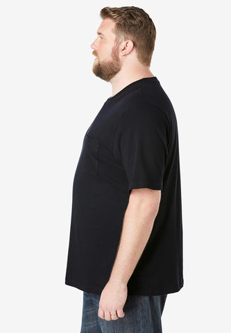 KingSize Shrink-Less Lightweight Pocket Crewneck T-Shirt