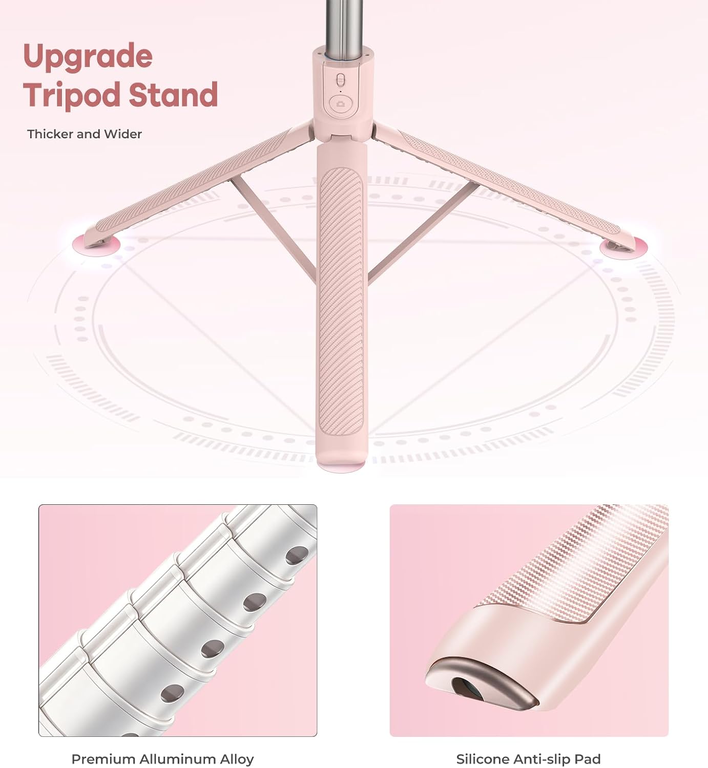 71” Phone Tripod & Selfie Stick for iPhone/Samsung/Android/Camera
