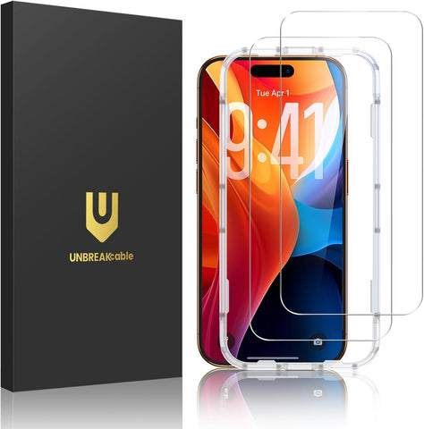 UNBREAKcable 2-Pack Screen Protector for iPhone 17 Pro Max Tempered Glass