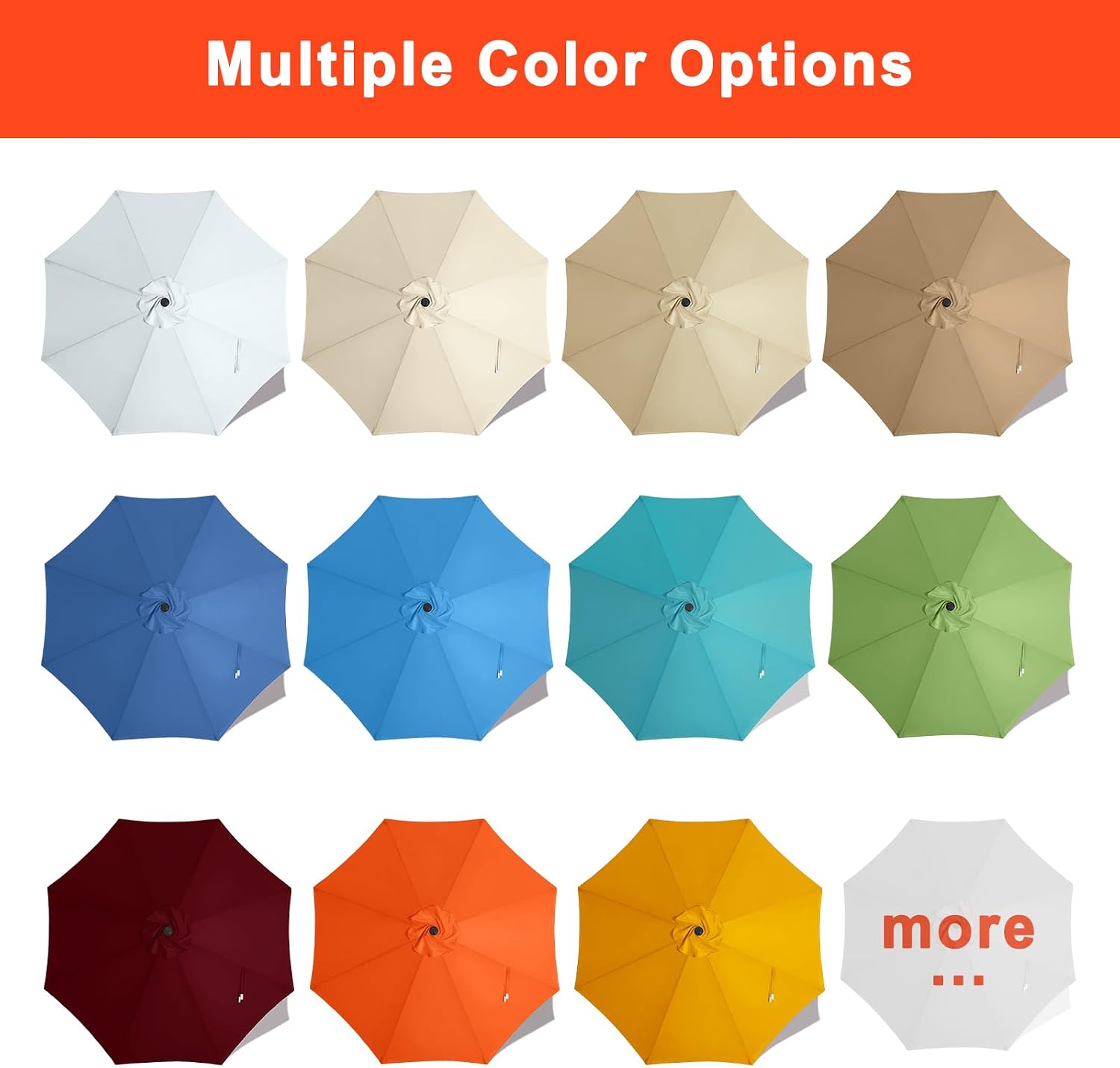 MASTERCANOPY 9 ft Replacement Canopy for 8 Ribs - Navy Blue