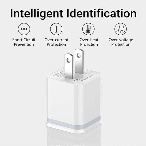 USB Wall Charger, LUOATIP 3-Pack 2.1A 5V Dual Port Cube Power Adapter Plug Block Charging Box Brick for iPhone 14 13 12 11 Pro Max SE XS XR X 8 7 6 6S Plus, Galaxy, LG, Moto, Android Phones