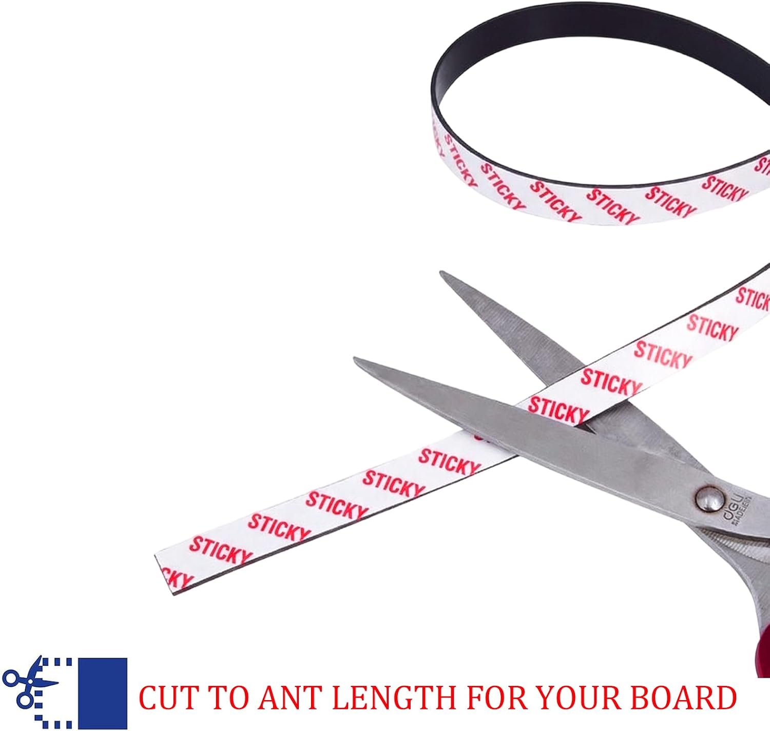 Towjug Magnetic Tape 10ft x 1/2in Fridge Magnets with Adhesive Backing Roll