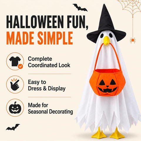 Porch Goose Halloween Outfit for 23 Inch Goose, Costume Set for Fall Decor