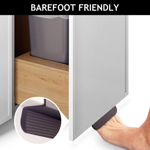 RVPEKUPE 1-Pack Under Cabinet Foot Pull for Trash Drawer, Matte Black 4"