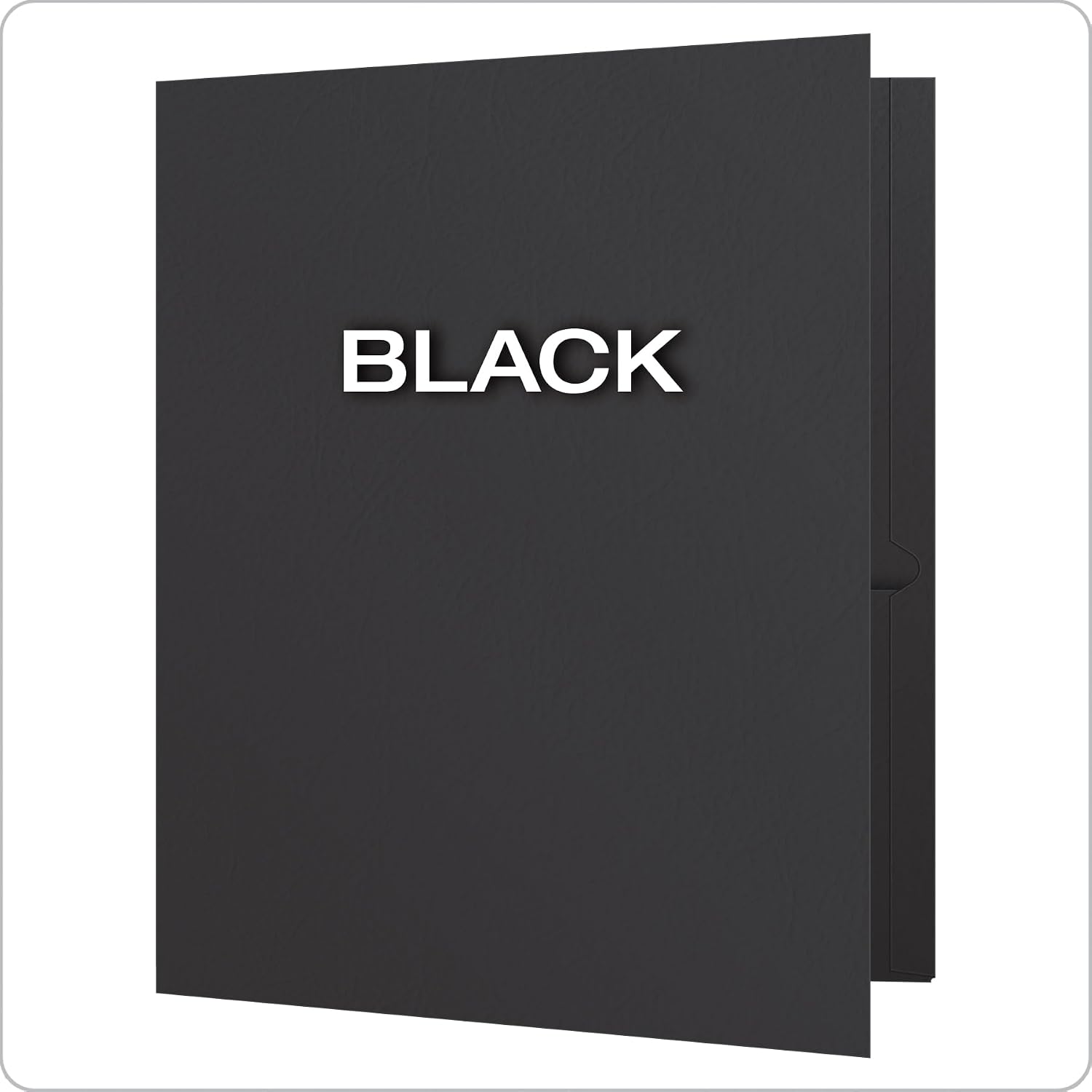 Oxford Twin-Pocket Folders, Textured Paper, Letter Size, Black, Holds 100 Sheets, Box of 25 (57506EE), 8-1/2 x 11