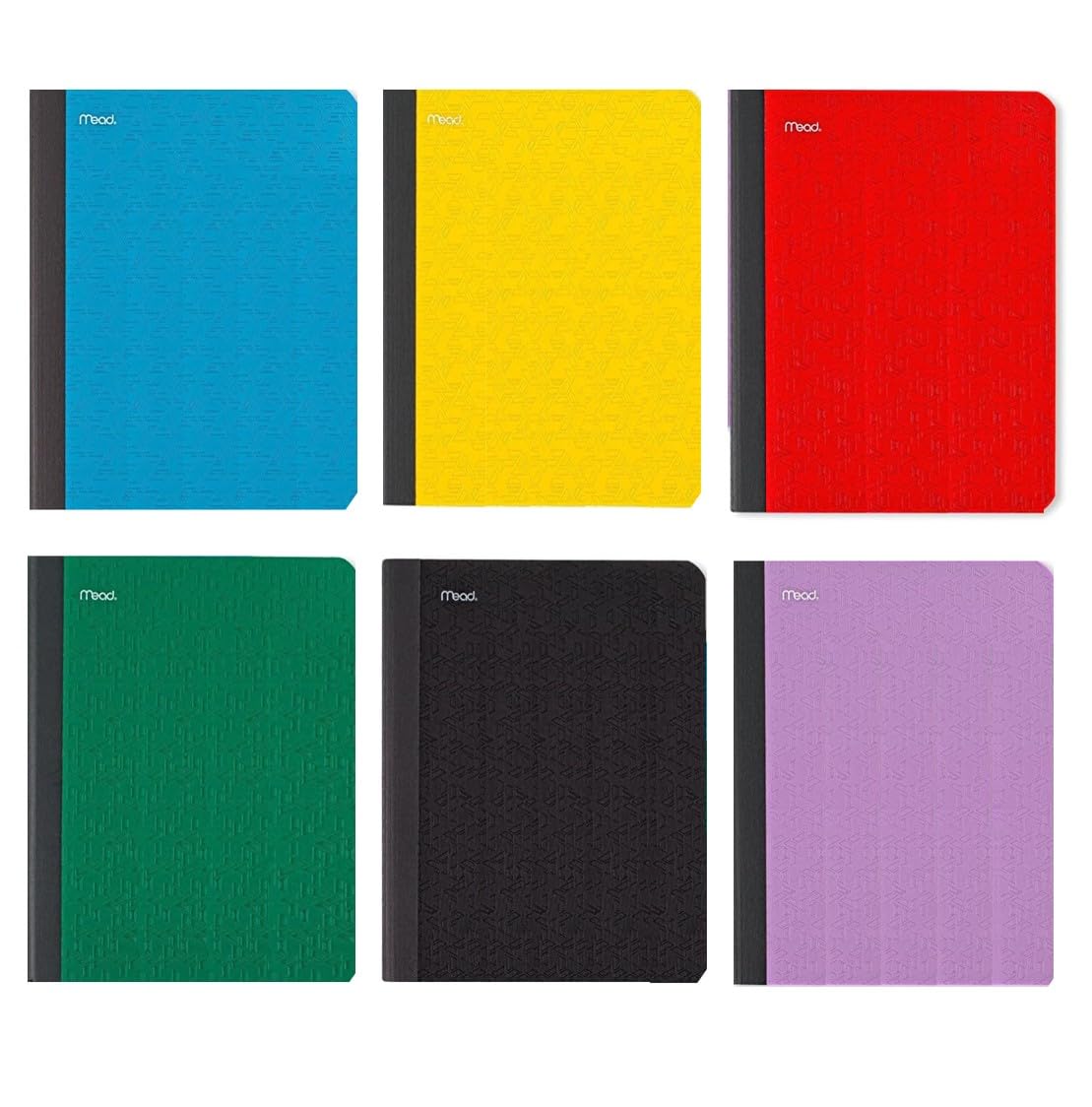 Five Star Composition Book + Study App, 4 Pack, Wide Ruled Paper, 7-1/2" x 9-3/4", 80 Sheets, Forest Green, Tidewater Blue, Fire Red and Harvest Yellow (950033B-ECM)