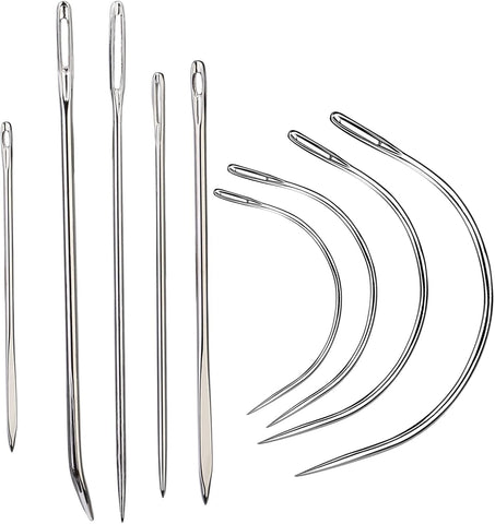 Veroave Sewing Needles, 9 PCS Curved Needle, Upholstery Needle