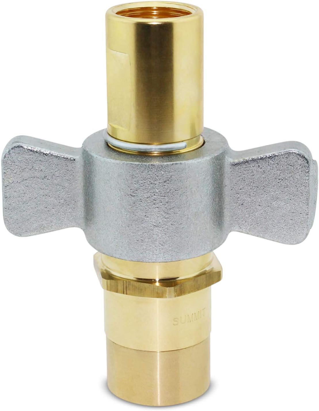 Summit Hydraulics 1" NPT Wet-Line Wing Nut Hydraulic Quick Disconnect Coupler/Coupling Set