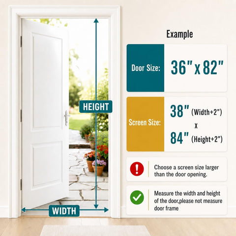 Premium Magnetic Screen Door, Heavy-Duty Reinforced Mesh, Ultra-Dense Weave, Smooth Auto-Close, Pets & Kids – Hands-Free, No-Gap Seal