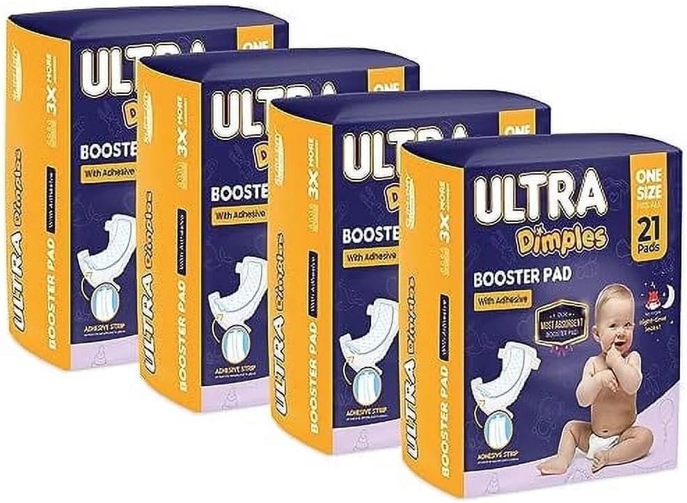 Inspire Ultra Dimples Diaper Booster Pads | Our Most Absorbent Diaper Inserts Ever | Diaper Pads Inserts Overnight or Daytime | Diaper Liners Turn Any Diaper into Super Overnight Diapers for Babies