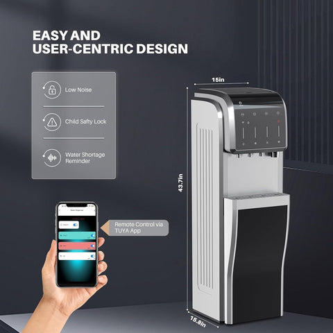 ICEPURE Multi-Function WiFi Water Cooler & Bullet and Chewable Ice Maker