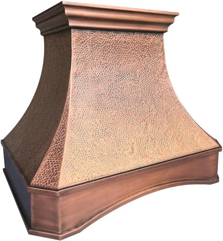 CT Copper Tailor Arched Copper Vent Hood Wall Mount 48.5'' W,36'' H,VH263HSM