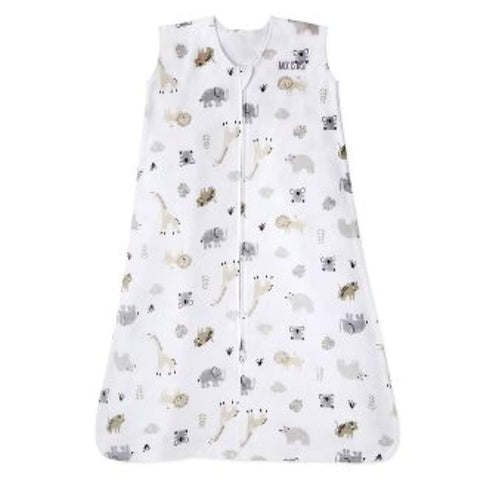 HALO SleepSack, 100% Cotton Wearable Blanket, Swaddle Transition Sleeping Bag, TOG 0.5, Animal Paint, Large, 12-18 Months
