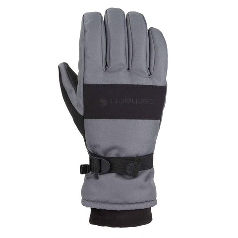 Carhartt Men's WP Waterproof Insulated Glove, Dark Grey/Black, Large