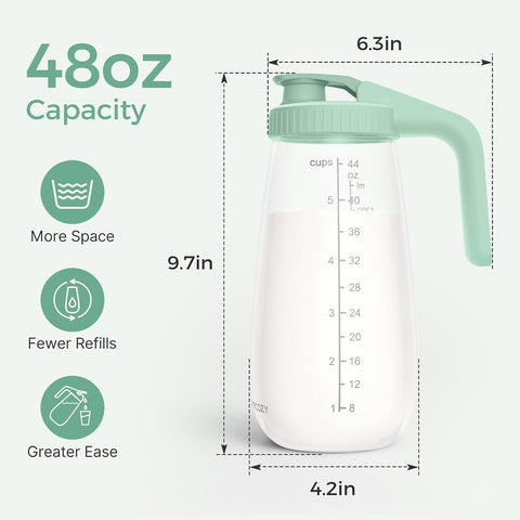 Momcozy Breast Milk Pitcher, Glass Storage Container Wide Mouth, 48oz 1pc