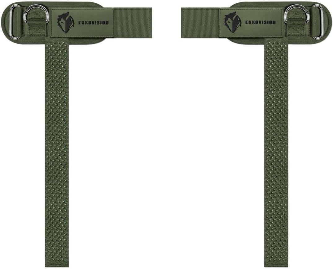 Ekkovision EKKO Weight Lifting Straps With Cuffed D Ring, Wrist Support for Men, Heavy Duty Thick Comfortable Lifting Straps, Secure Fit, Enhanced Grip, Straps for Weightlifting & Gym Training