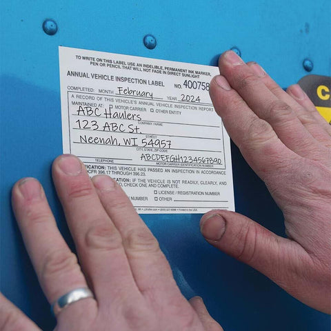 J. J. Keller Annual Vehicle Inspection Report Form and Label, 5 Pack