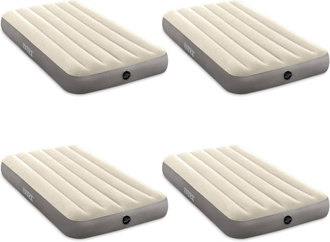 Intex Dura-Beam Standard 10" Twin Size Air Mattress, No Pump, 4-Pack