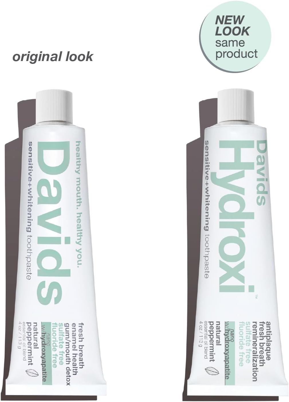 Davids Nano Hydroxyapatite Toothpaste Sensitive + Whitening Peppermint 4oz
