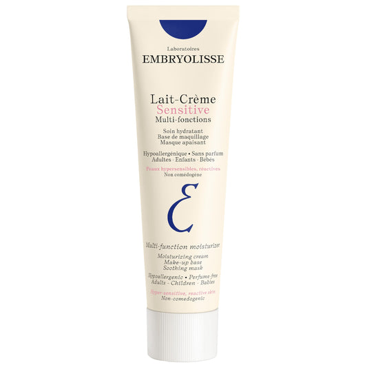 Embryolisse Lait Crème Sensitive Moisturizer. Hypoallergenic Face & Body Cream for All Skin Types With Aloe Vera & Shea Butter. Fragrance-Free & Suitable for Sensitive Skin, 3.38 Fl Oz