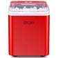 KUMIO Countertop Ice Maker, 9 Bullet Ice Fast Making in 6-8 Mins, 26.5 lbs in 24 hrs, Self-Cleaning Ice Makers Countertop, Quiet Ice Machine with Ice Scoop & Basket, Red