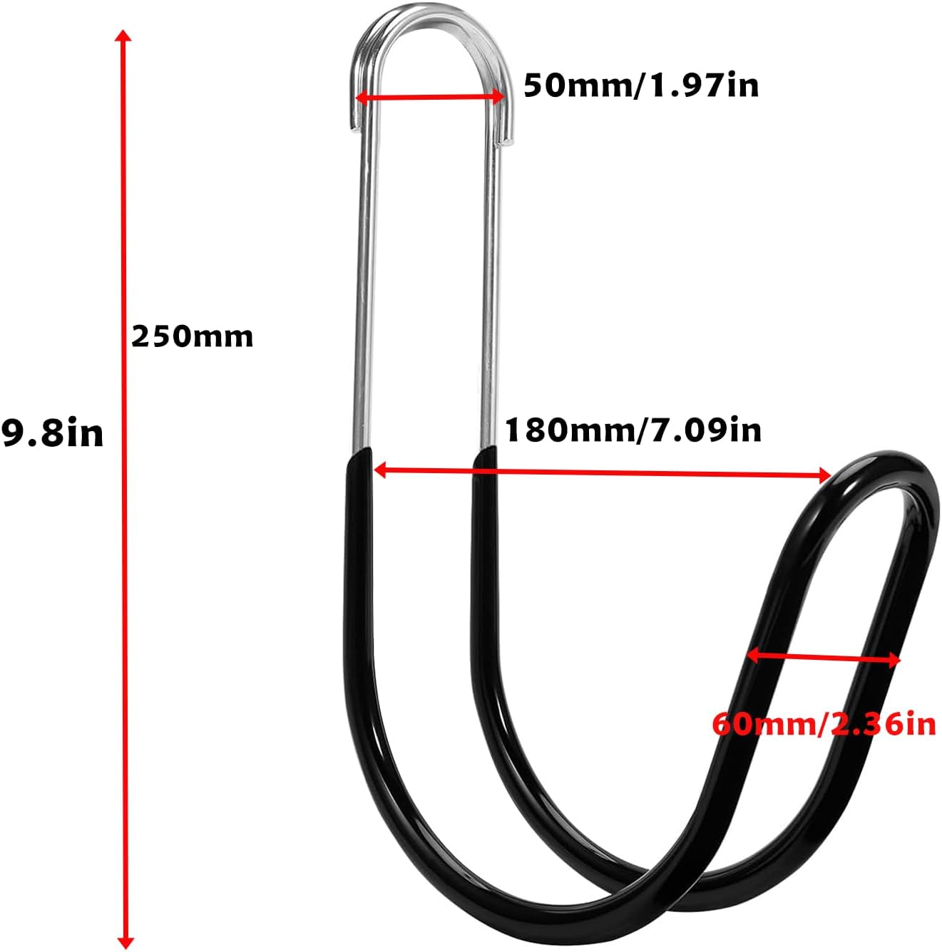 Garden Hose Holder Water Hose Hanger Wall Mounted,304Stainless Steel Solid Hose Hook Holds Up to 50Ft Garden Hose, Expandable Hose, Water Hose(Black Paint 2pcs)