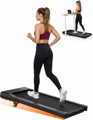 Superun Walking Pad with 6% Incline, 2.5HP Treadmill, 0.6-3.8 MPH, 300 lbs