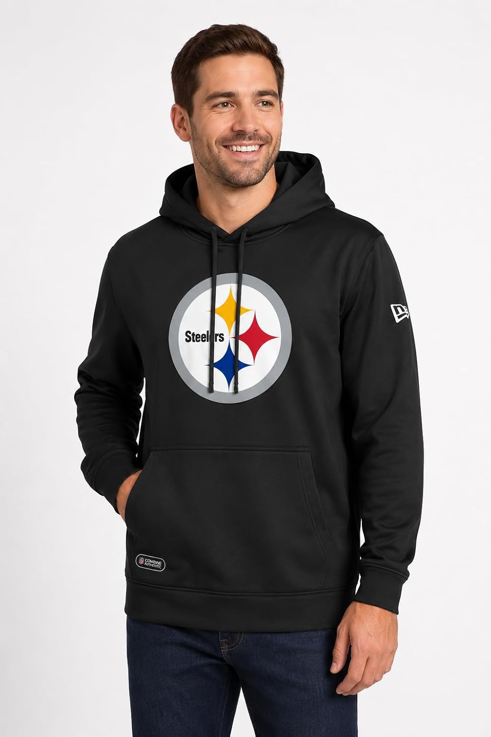 New Era Men's Midnight NFL Combine Authentic Stadium Logo Pullover Hoodie