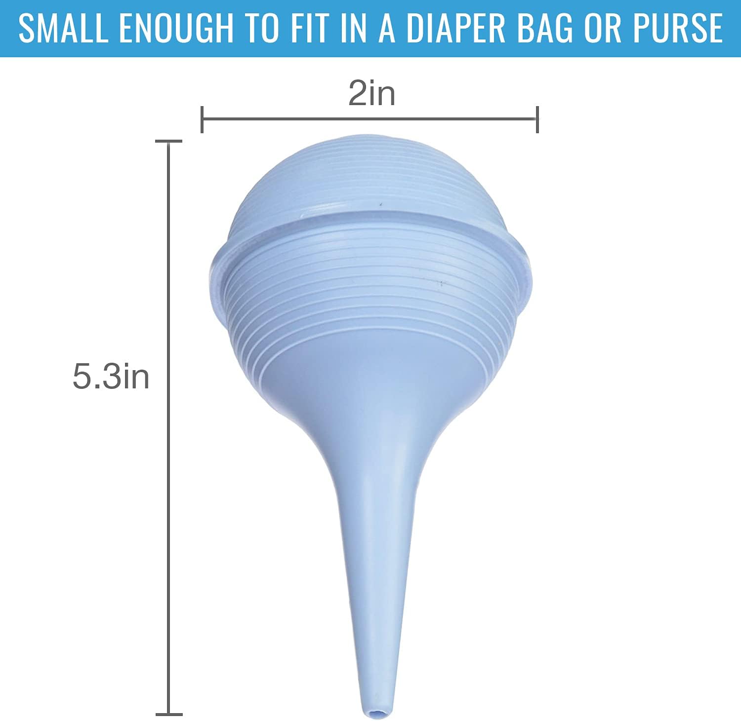 DMI Reusable Nasal Aspirator for Baby & Ear Bulb Syringe for Infant - Gentle Mucus Removal Suction to Clear Airway & Nasal | Baby Congestion Relief Nose Sucker for Baby
