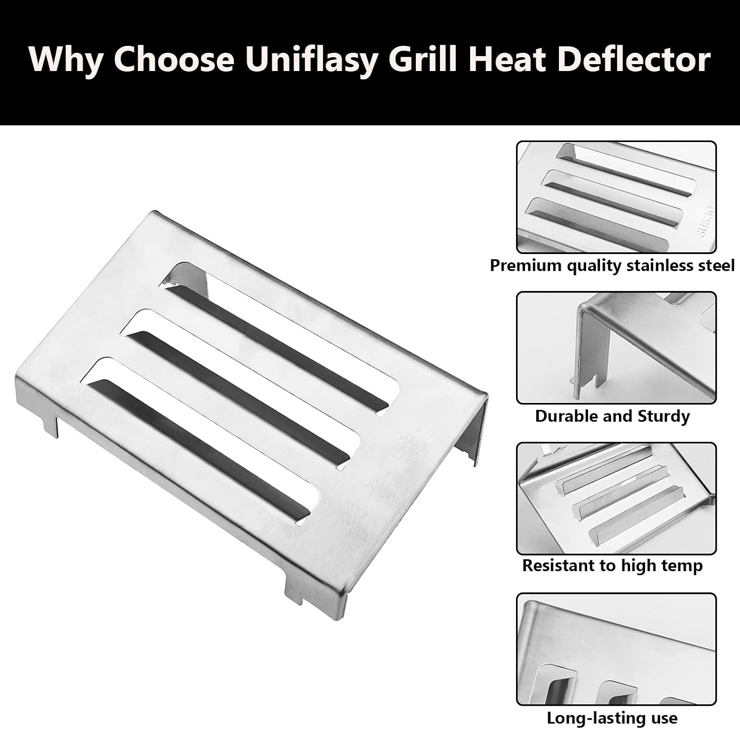 67060 Heat Deflector for Weber Spirit II 200 & 300 Series Grills (2017 and Newer), Replacement Part for Spirit II E210 E220 E310 S210/220 S310, Stainless Steel Heat Deflector for Weber Spirit 2 Parts
