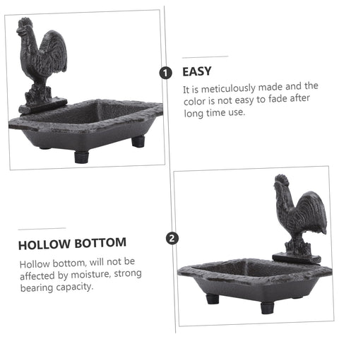 Ciieeo 1pc Retro Cast Iron Soap Box Vintage Soap Holder for Bathroom Kitchen Shower and Countertop Strong Easy to Use Drain Box
