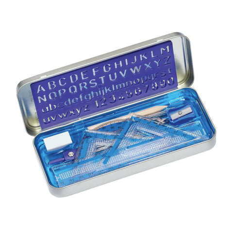 STAEDTLER 10-Piece Math Set with Metal Compass, 12 Pack