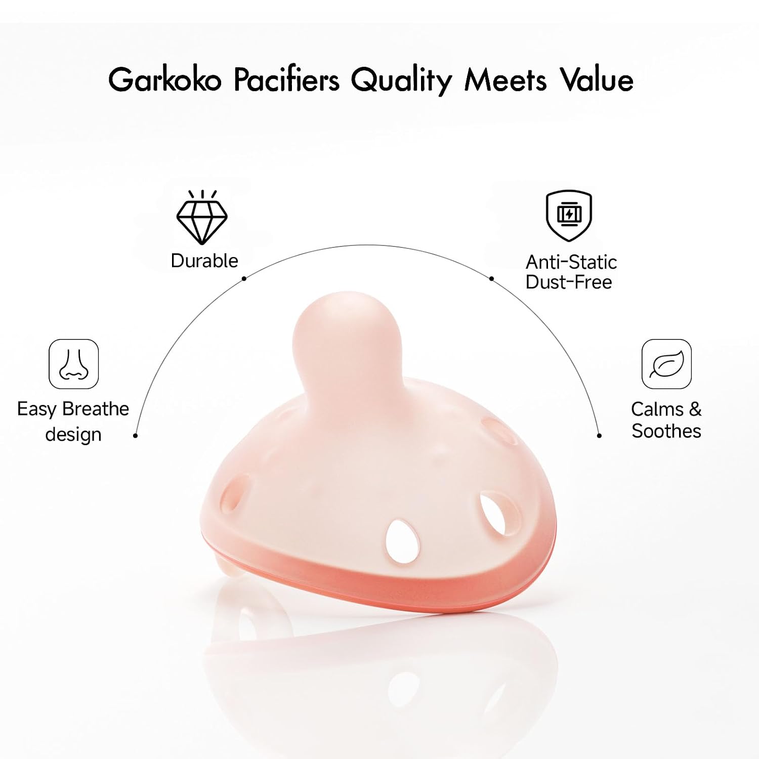 Breast-Like Baby Pacifiers for Newborn 0-6 Months 5 Pack Everyday Backup