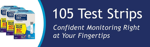 Ascensia Contour Next Blood Glucose Diabetes Test Strips 105 Count (3x35ct)
