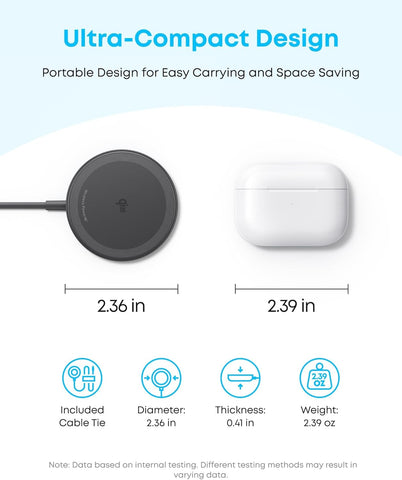 Anker Zolo MagSafe-Compatible Wireless Charger with Qi2 15W Fast Charging