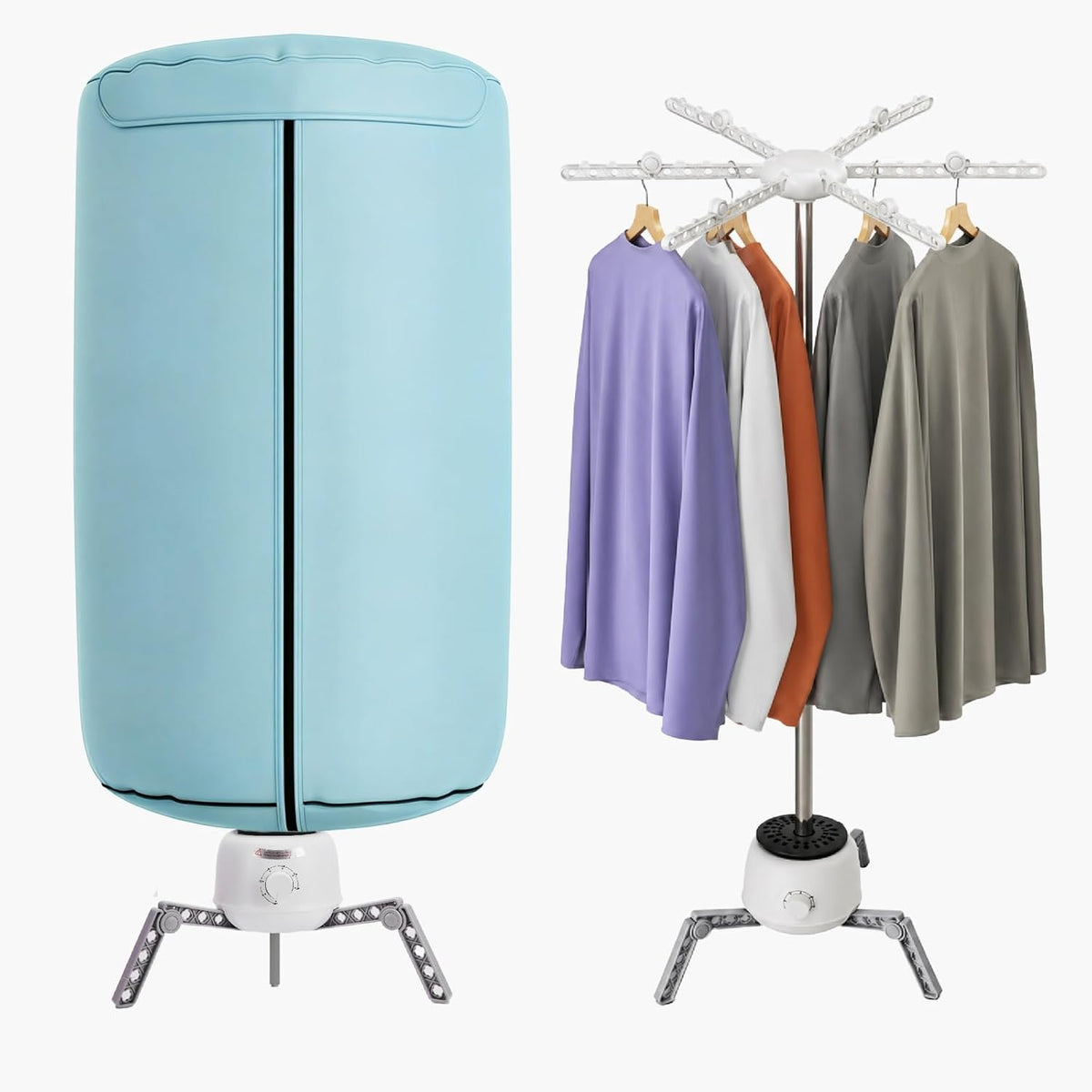 Portable Clothes Dryer with foldable rack, 850W Rapid Drying and Large Load Capacity, Compact Dryer for Home,Apartment,RVs, Dorm,Travel
