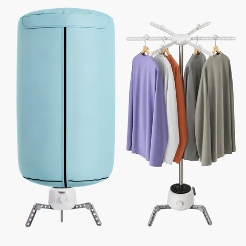 Portable Clothes Dryer with foldable rack, 850W Rapid Drying and Large Load Capacity, Compact Dryer for Home,Apartment,RVs, Dorm,Travel